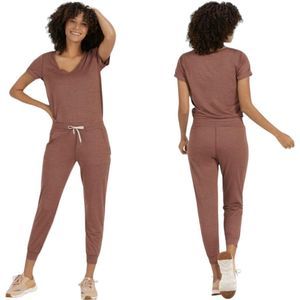 Vuori All Day Lightweight Jumpsuit Brown Jogger Relaxed Women's Size Large